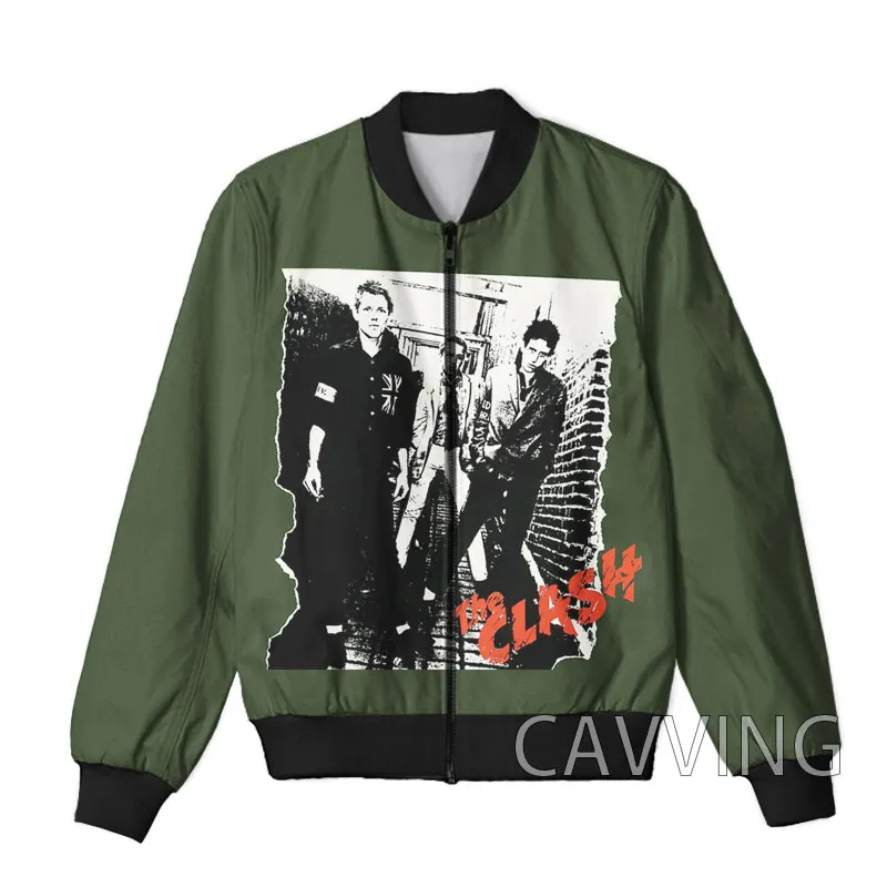 CAVVING 3D Printed  The Clash Zipper Bomber Jackets Men Overcoat Mens Coat Zip Up Jackets for Women/Men 3