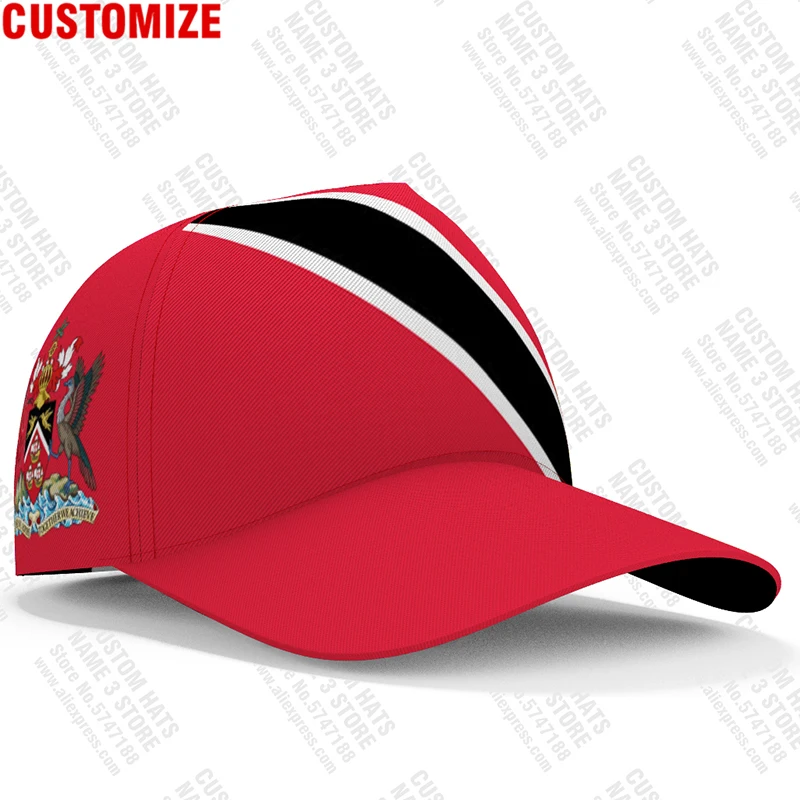 Trinidad And Tobago Baseball Cap Free 3d Custom Made Name
