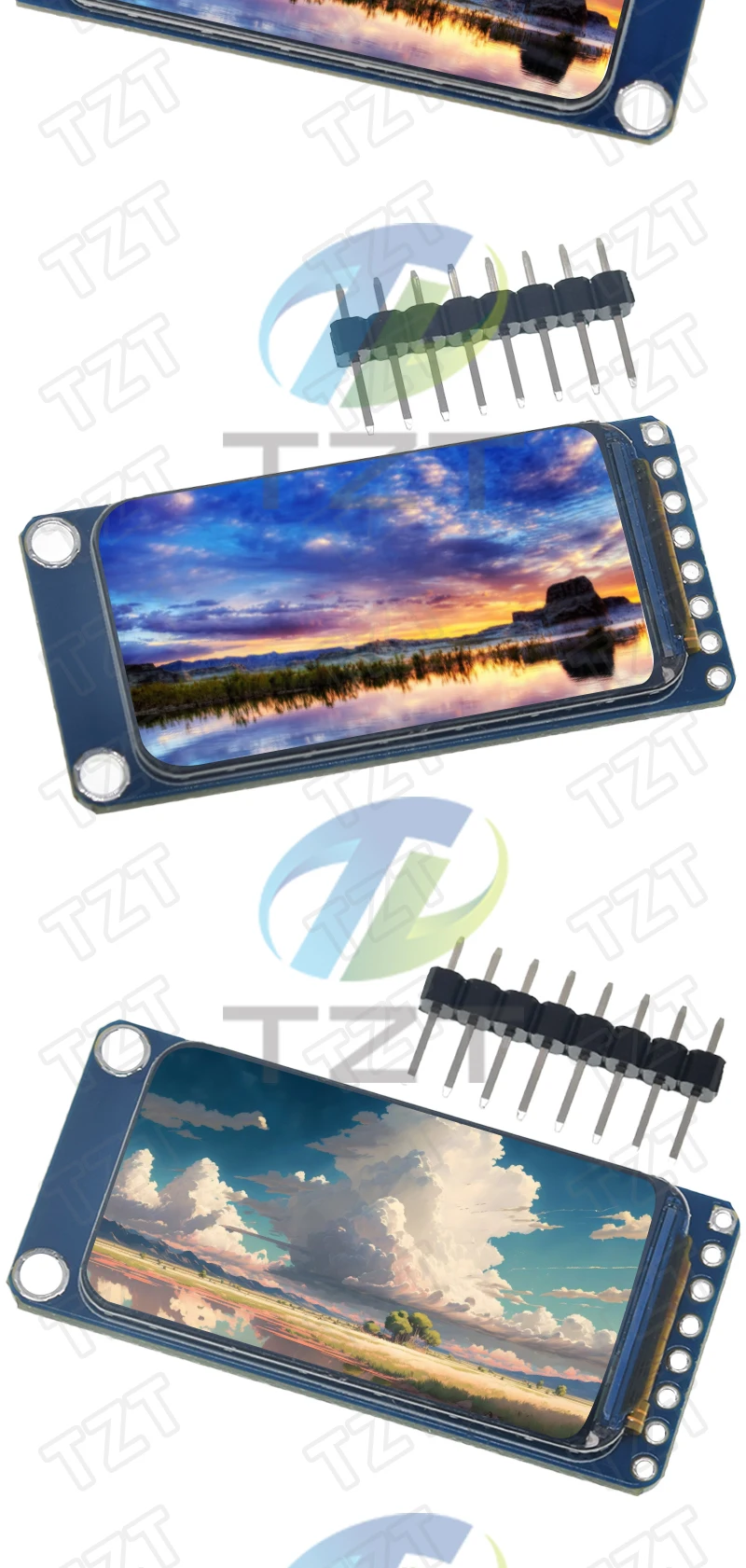 TZT 1,47" 1,47 Zoll 172x320 SPI Vollfarb-TFT-HD-IPS-Bildschirm LCD-LED-Anzeigemodul 172*320 ST7789 Controller 3,3V SPI-Schnittstelle – Detail 6