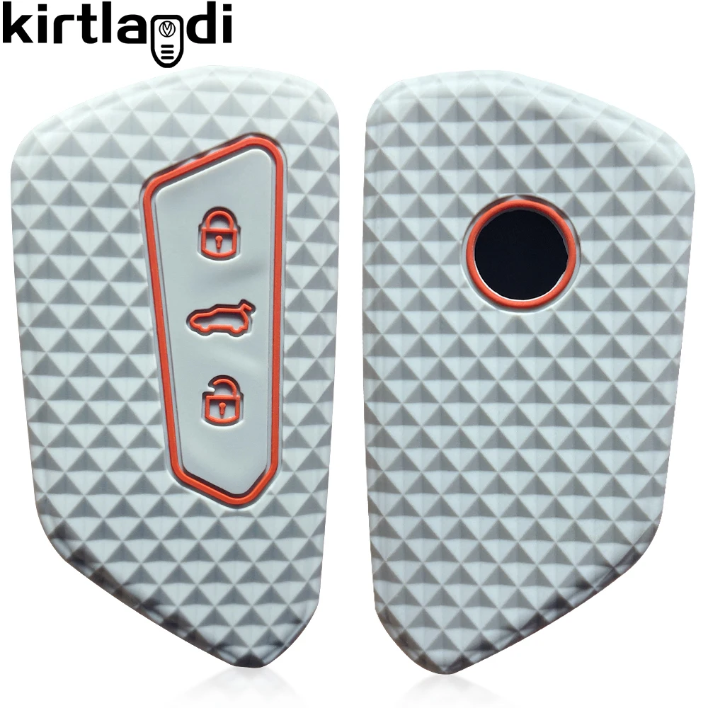 Silicone Remote Case Key Cover Skoda Octavia 4 A8 MK8 Seat Leon Fr Mk4 Cupra Formentor accesorios VW Golf 8 ID4 key case cover,key case