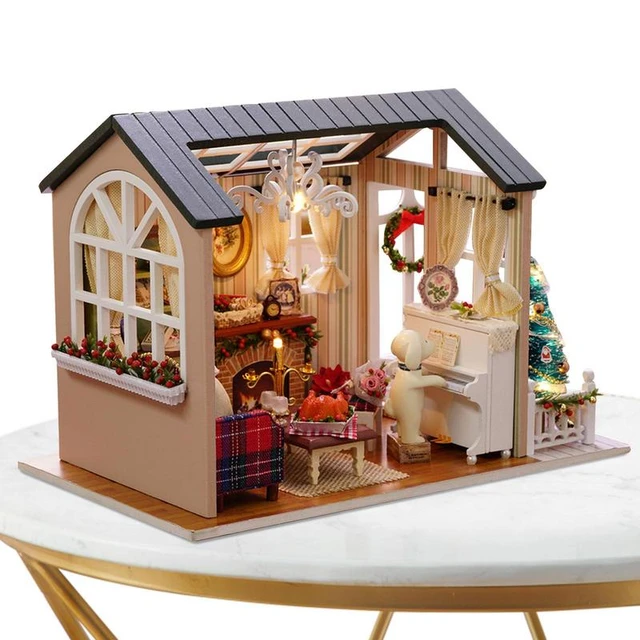 Kit de maison de courses miniatures 3D, maison de poupées miniatures,  chambre créative avec meubles, cadeau d'urgence - AliExpress