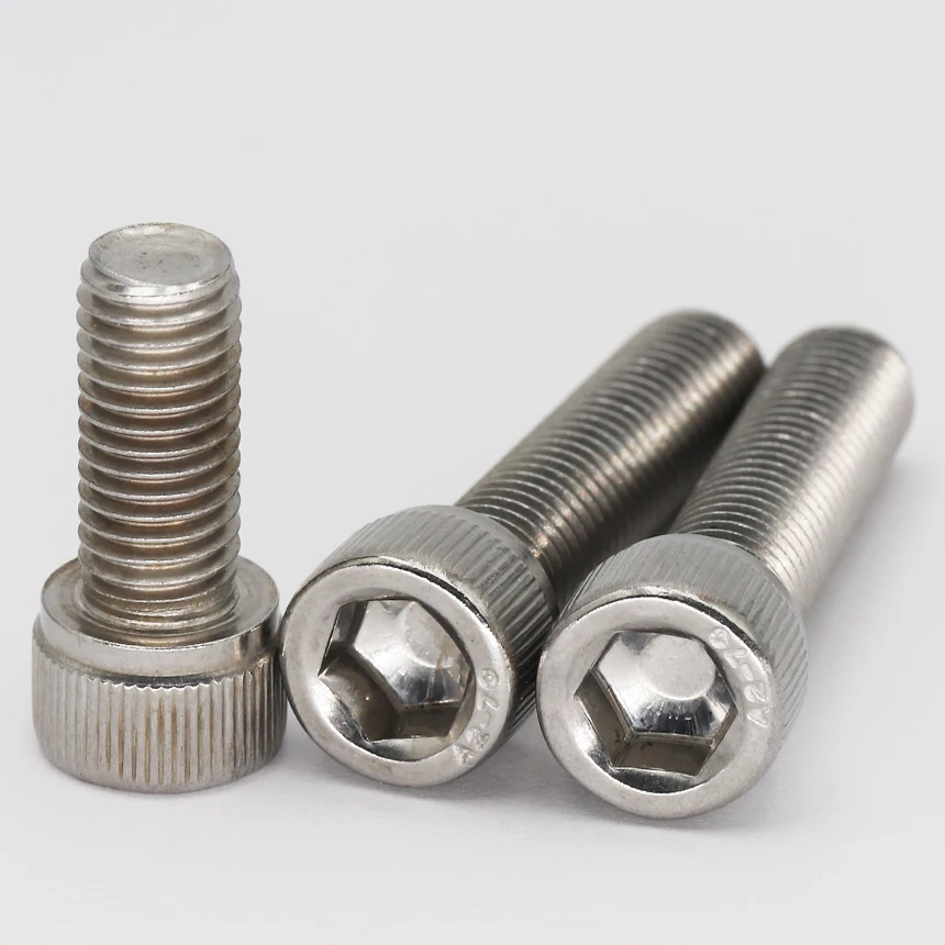 304 Stainless Steel Cup Inner Hexagon Hex Socket Allen Head Cap Bolt Screw M7 M9 1mm 1.25mm 1.5mm Fine Thread Pitch DIN912