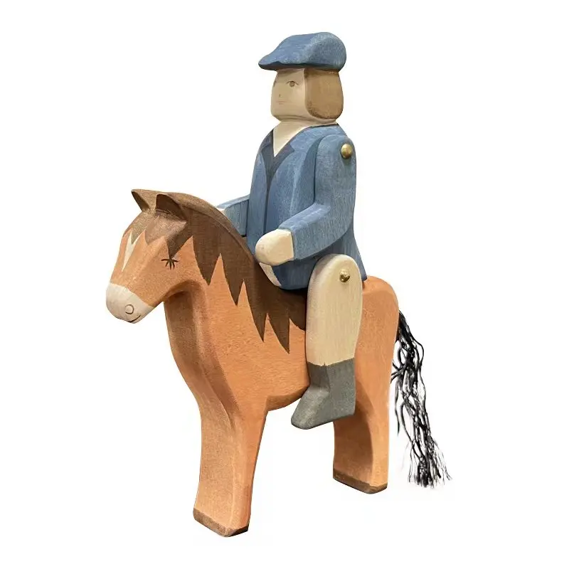 Brinquedo fofo para crianças, Série de Cavalos de Madeira, Brinquedo  Artesanal para Crianças