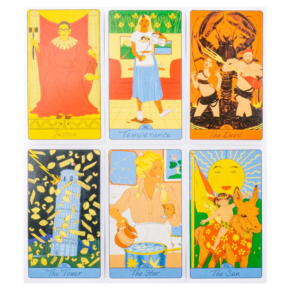 78Cards The Pasta Tarot Cards English Visions Divination Edition