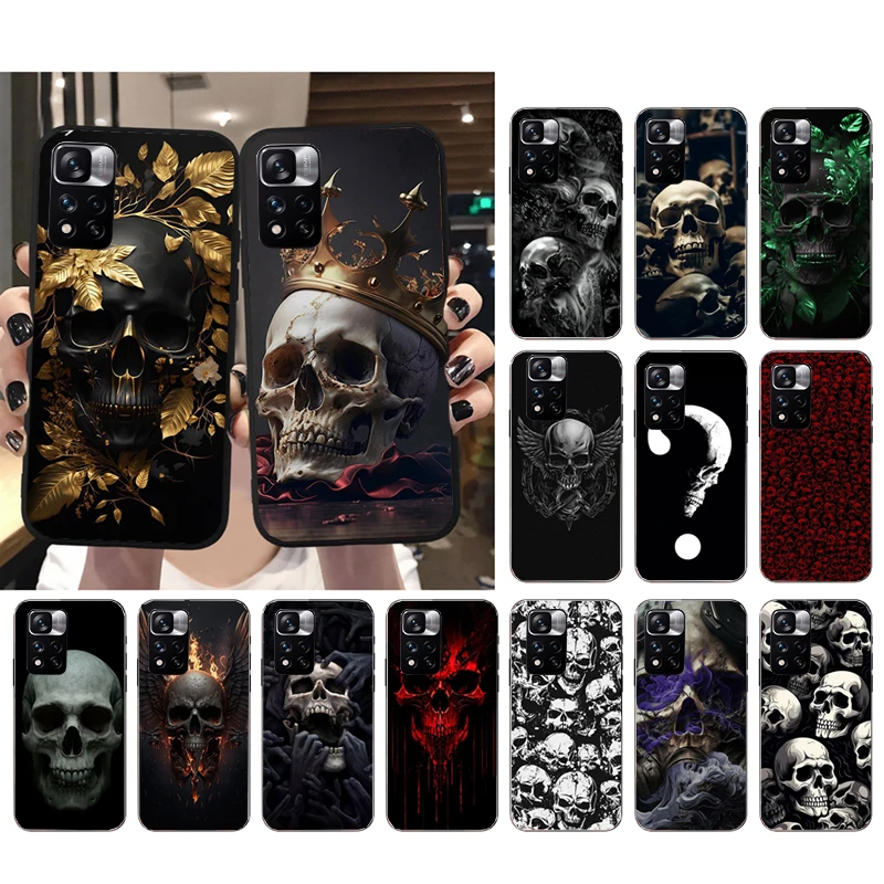 

Skull Head Art Phone Case For Xiaomi Redmi Note 12 Pro 11S 11 10 Pro 10S Note 12R 12S 12 ProPlus Redmi 10 9C 12