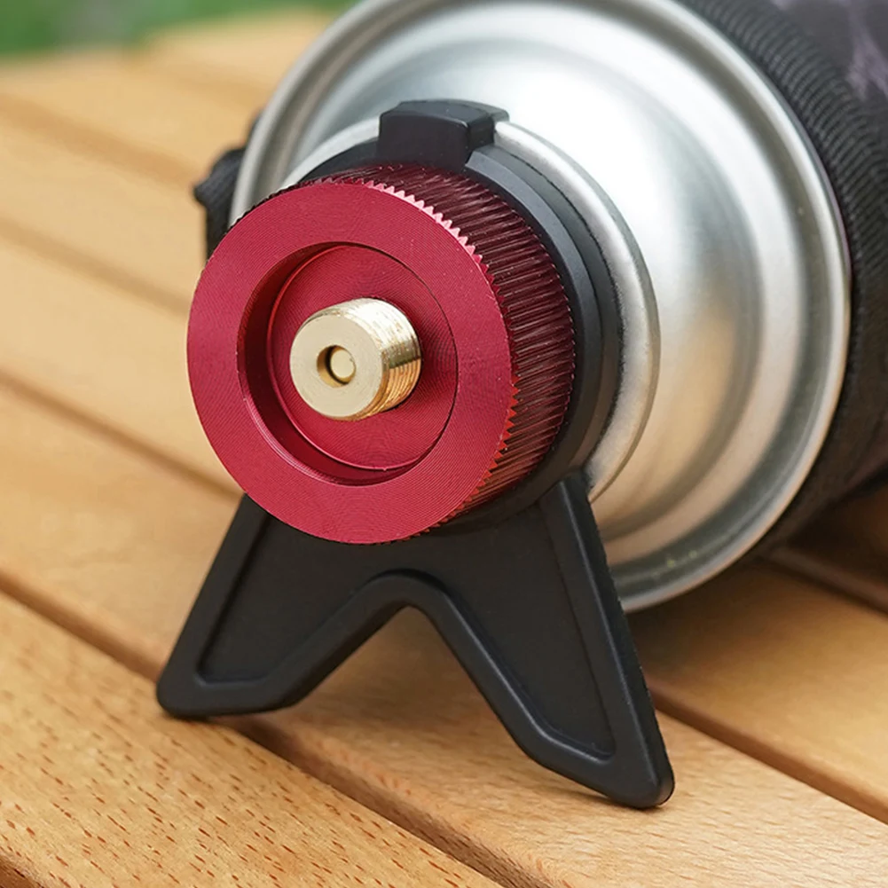 Card Type Gas Tank Adapter with Fixed Anti Roll Bracket Camping Furnace Converter Multifunctional Camping Accessories