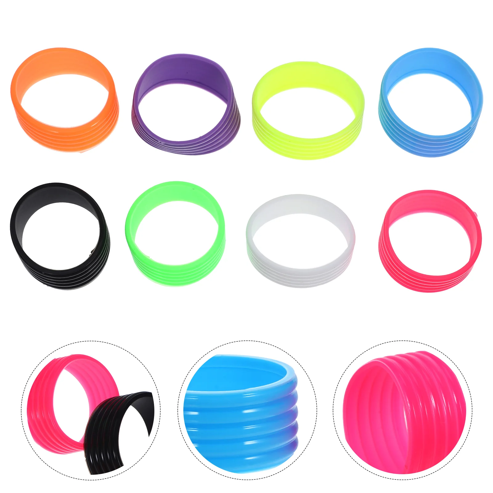 

Racket Anti-slip Ring Tennis Balls Small Overgrip Protector Elasticity Silicone Rings