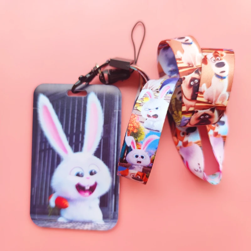 Lovely Pets Lanyard & ID Card Holder with Animal Designs – Badge Holder Neck Strap and Key Chain