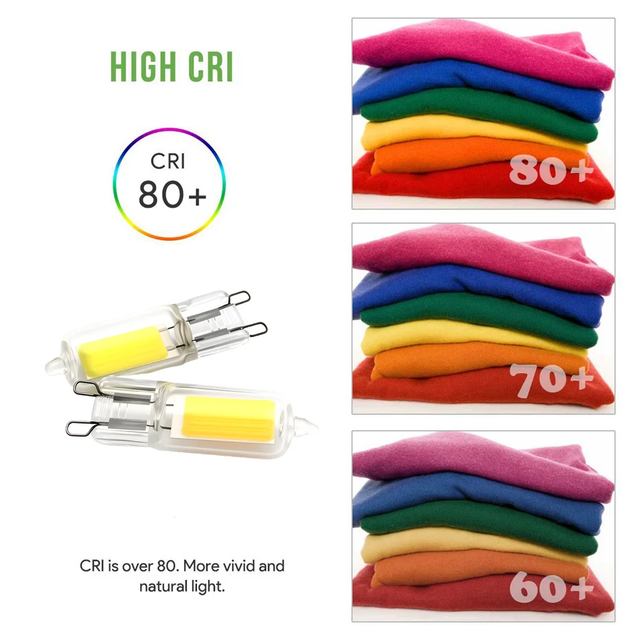G9 LED 전구 3W COB 유리 램프 220V 110V 웜 화이트 3000K 화이트 6000K 에너지 절약 조명 할로겐 크리스탈 샹들리에 대체