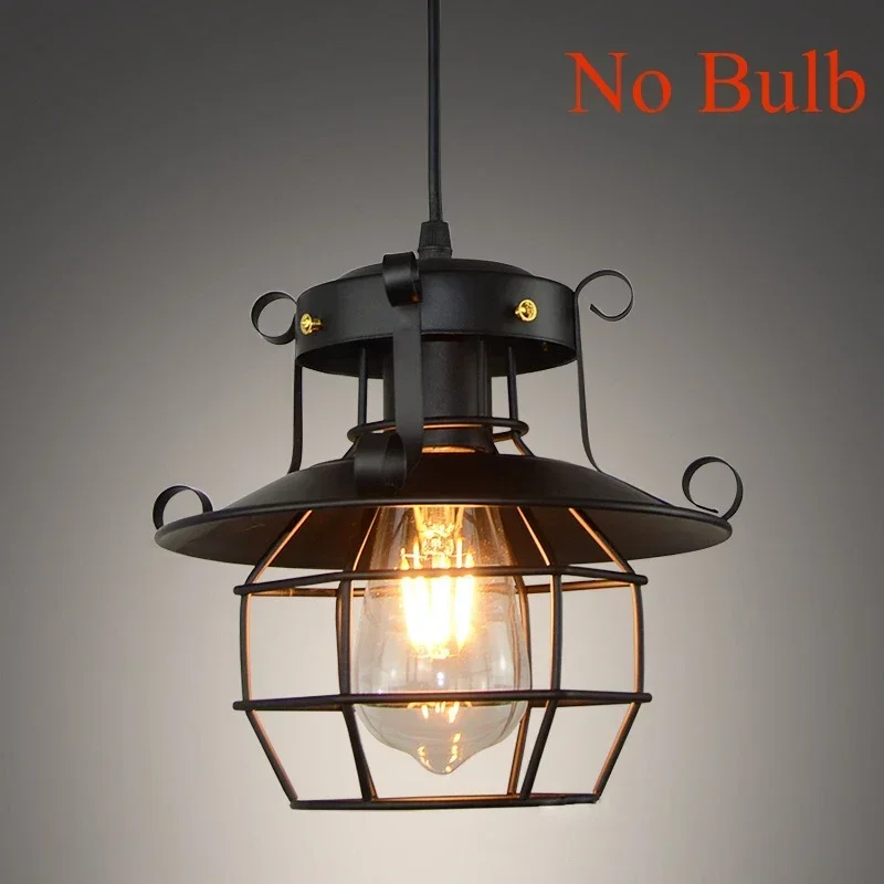 Vintage Industrial Iron Cage Chandelier 3