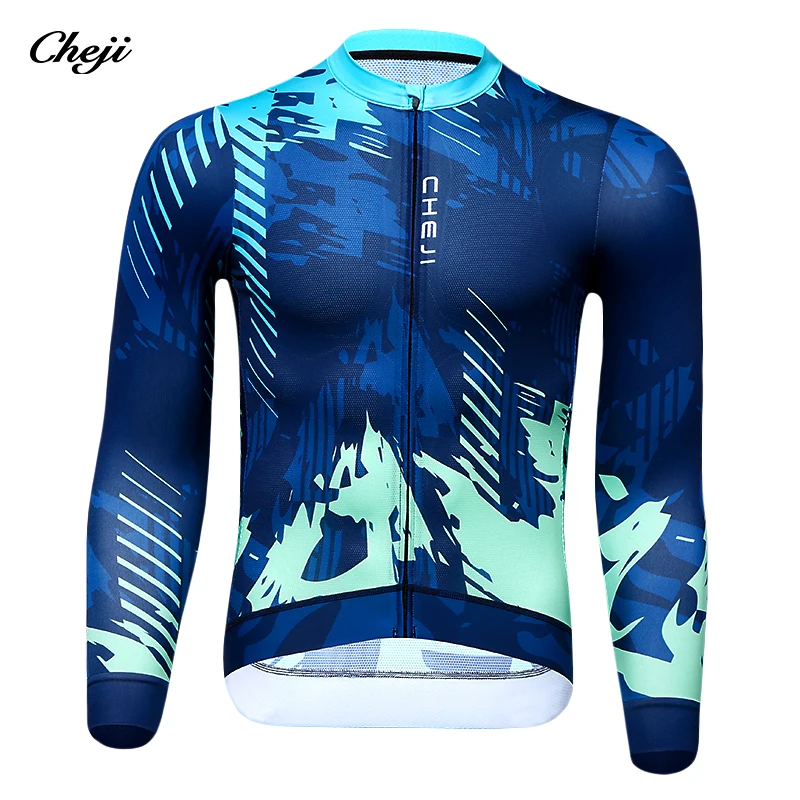 thumbnail image 1 of CHEJI Maillots de ciclismo de otoño de manga larga con cremallera completa Ropa para andar en bicicleta Deportes para hombres Equipo de ciclismo delgado y transpirable 2024, 1 of 5