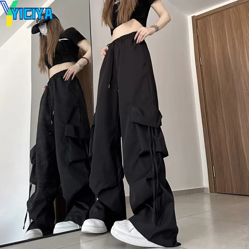 

YICIYA y2k Women Cargo Pants streetwear Straight pants Harajuku baggy pants Woman clothing Hip-hop More than a pocket Trousers