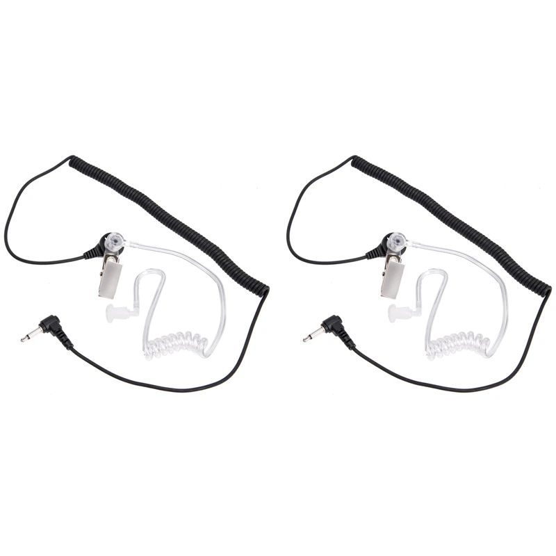 

2PCS 3.5MM Air Acoustic Sound Tube Headphones For Walkie Talkie Radio Earphone