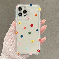 Small Flower Stars Soft Case For iPhone 16 16e 14 13 11 15 Pro Max 12 Mini XS XR X 8 7 Plus SE 2022 13Pro Anti-drop Airbag Cover 2