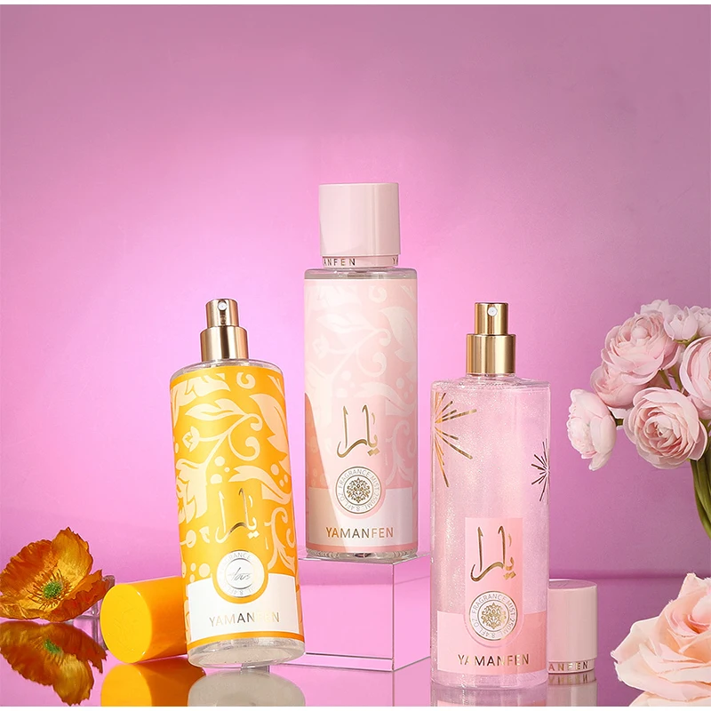 Spray profumato per il corpo scintillante, fragranza di rosa araba, profumo leggero a lunga durata, fascino per appuntamenti femminili, glitter, sabbia mobile, eau de toilette_voghion.com