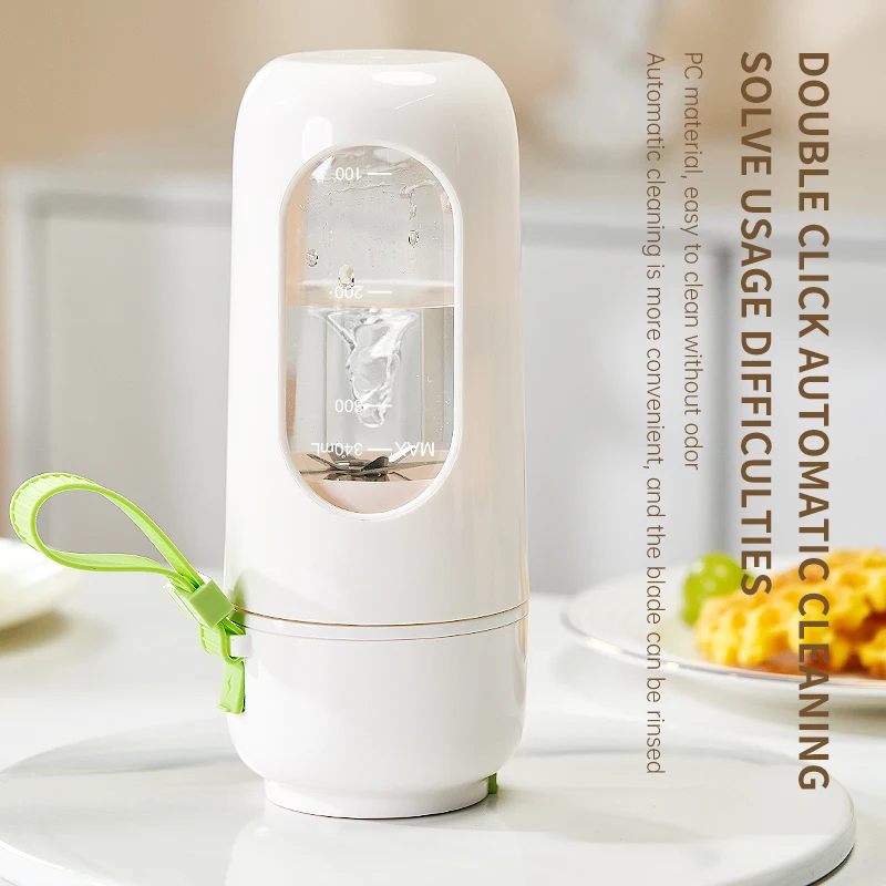 Portable Electric Juicer Cup for Smoothies, Shaved Ice, and Juices -12-Blade Stainless Steel Blender with Wireless Charging 2