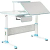 Height Adjustable Study Desk 43" with Drawer & Chair (Desk and Chair Bundle – DX Series Blue) 5
