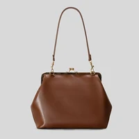 Mode grande pochette Kisslock pour femmes concepteur pince coquille femmes sacs à bandoulière de luxe en cuir Pu souple couleur rose sacs à main 4