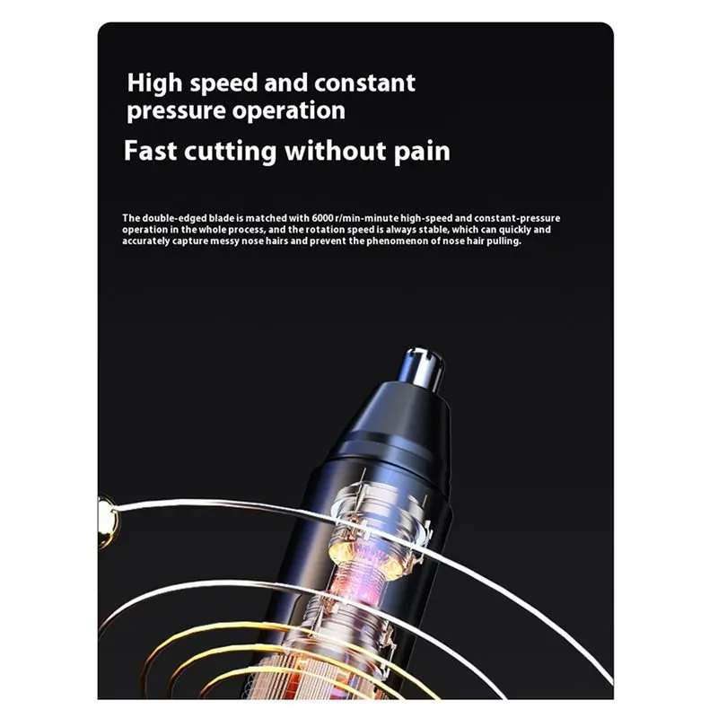 【재고 없음】전문가용 전기 미니 코털 트리머 휴대용 USB 충전식 고품질