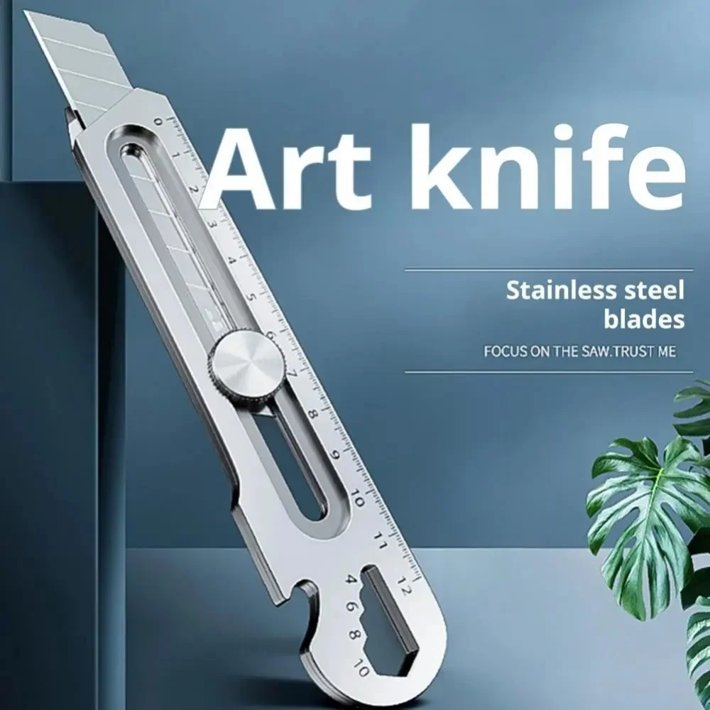 Taglierino Retrattile Professionale con Lama in Acciaio per Carta e Cartone - Utensile Manuale Multifunzione per Ufficio - immagine 3