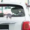 1 set Funny Car Sticker Cat Climbing Pet Animal Styling Stickers Car Scratch Cover Decoration Creative Bumper Decals Accessories 4