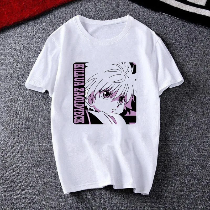 

Hunter X Hunter Anime Casual Tshirts Hip Hop Men Streetwear Cotton Short Sleeve T Shirt Harajuku men Women Oversized Tees gift
