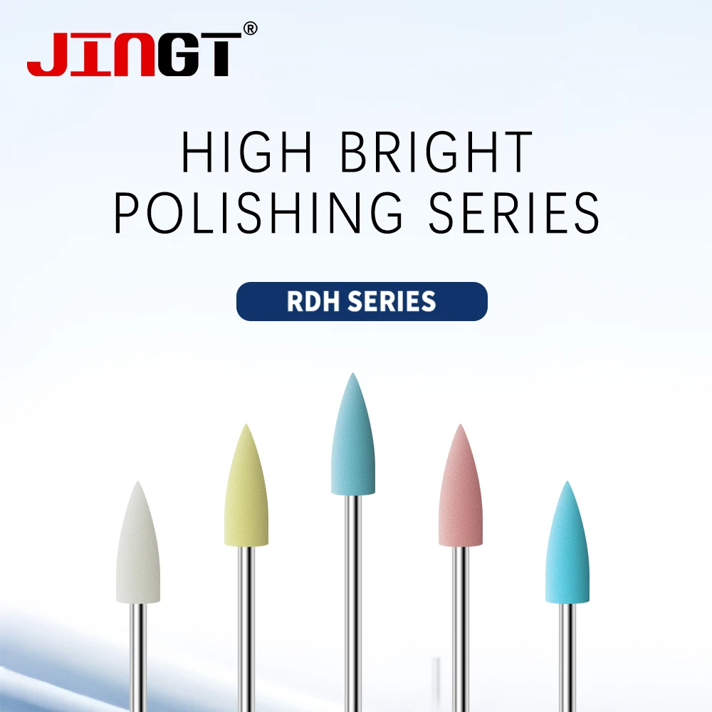

JINGT RDH 1pcs/pack Dental Silicone Grinding Heads Teeth Polisher for Low-speed Machine Polishing Dental Tools