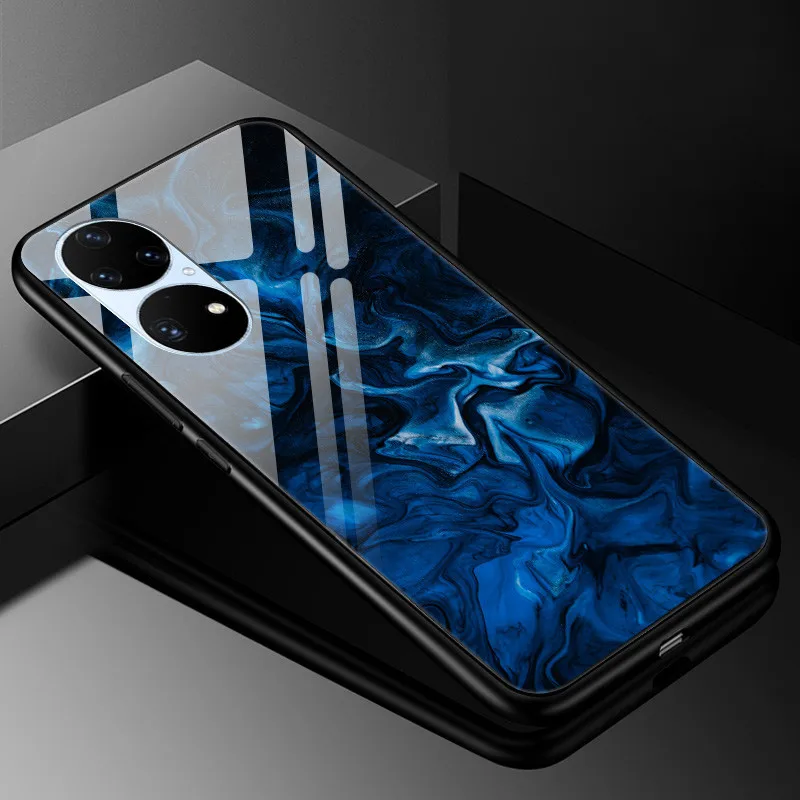 Luxury Tempered Glass Phone Case with Hard Back Bumper