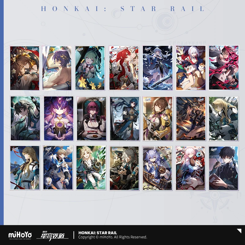 

Star Rail Light Cone Series Desktop Decoration Figures Merch Acrylic Colored Paper Photo Album Collection