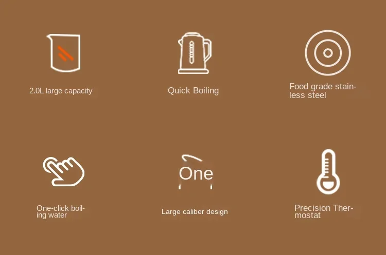 Description Picture 4 of itemelectric kettle 2L3L stainless steel integrated insulation automatic power outage water kettle household dormitory 220V