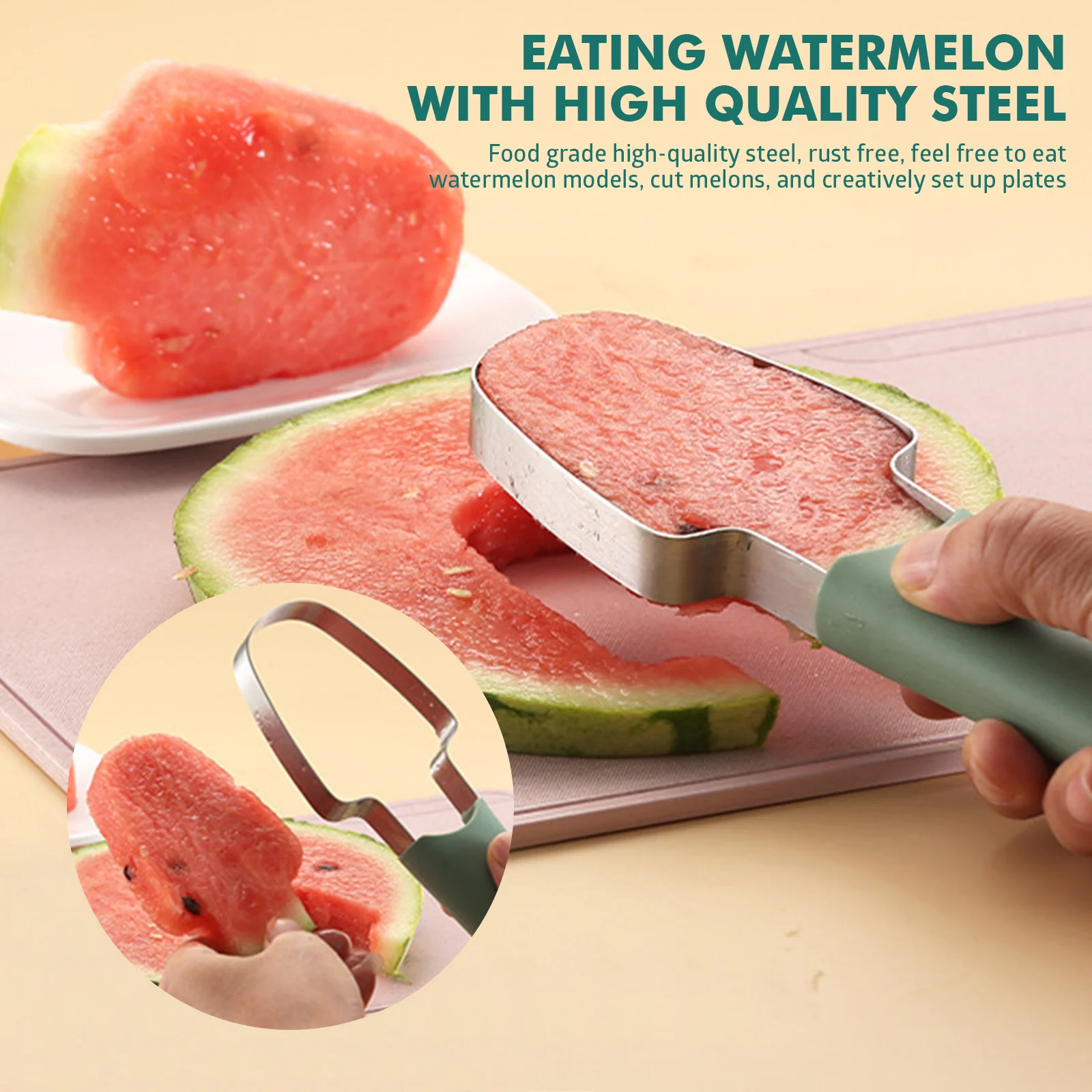 3-In-1 Watermelon Cutter Multi-Functional Melon Fork Slicer Tools Summer Fruit Carving Knife For Kitchen Accessories Home Gadget