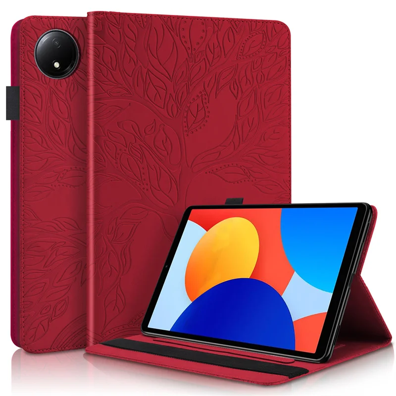 Premium Embossed Tree PU Leather Flip Cover