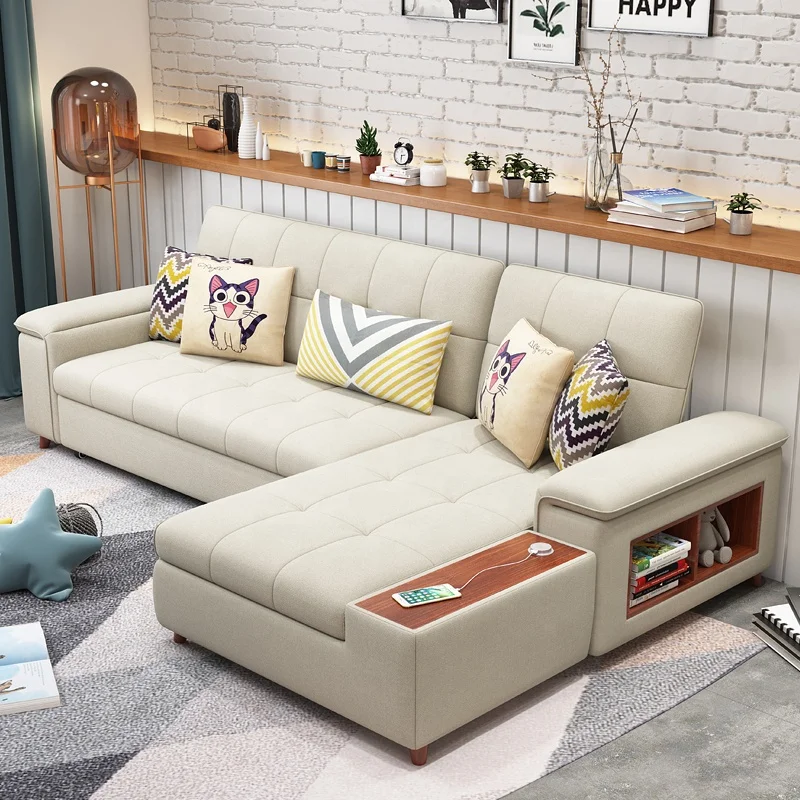 Sectional Home Furniture Sofa Bed Adjustable Chesterfield Dualuse Couch For The Living Room
