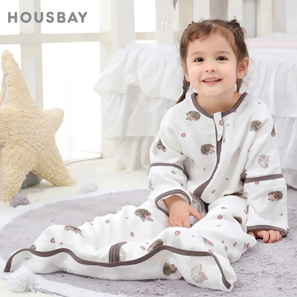 Sleeping Bag For Children 1-5Years Removable Sleeves Anti-Kick Quilt 1Tog