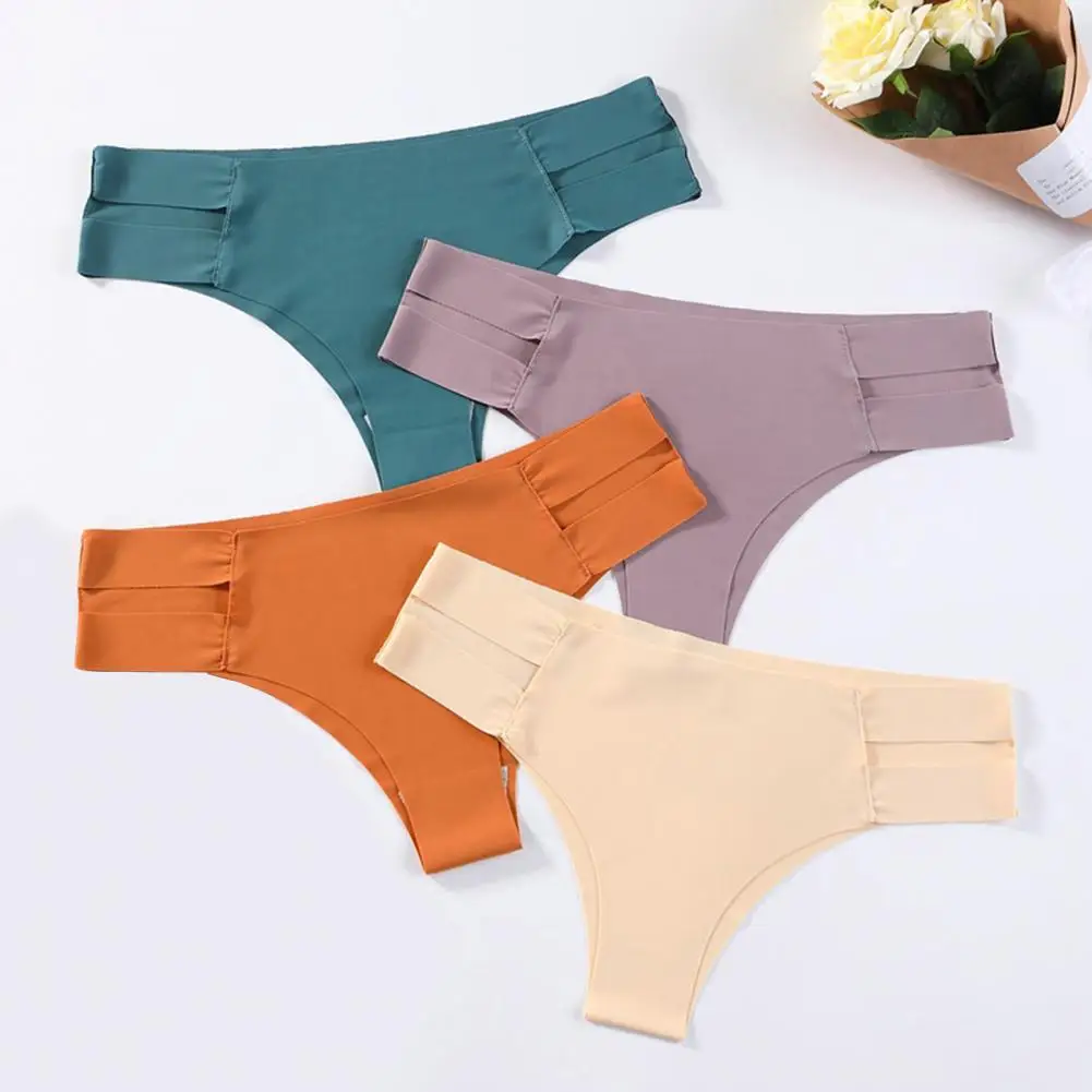 

One Piece Briefs Seamless Hollow Out Women's Underpants Low Waist Butt-lifted Moisture-wicking Lady Panties for Soft Breathable