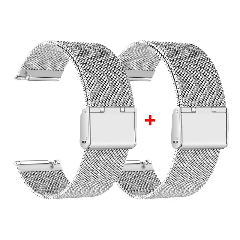 Elegant Milanese Metal Bracelet Strap - 2-Pack (18mm, 20mm, 22mm)