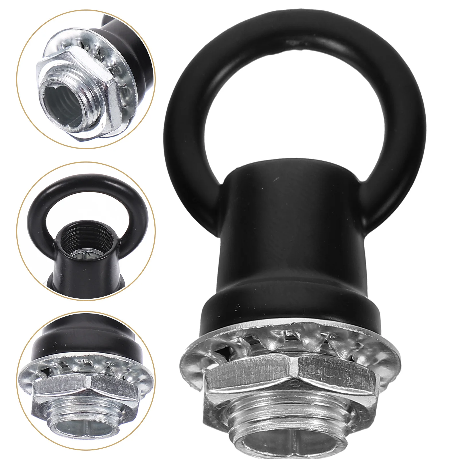 Heavy Duty Hook Rings M10 Threaded Eye Nuts Lamp Lighting Accessories Chandelier Parts Ceiling Hooks Chains Hanging Light 6 Pcs ceiling hooks