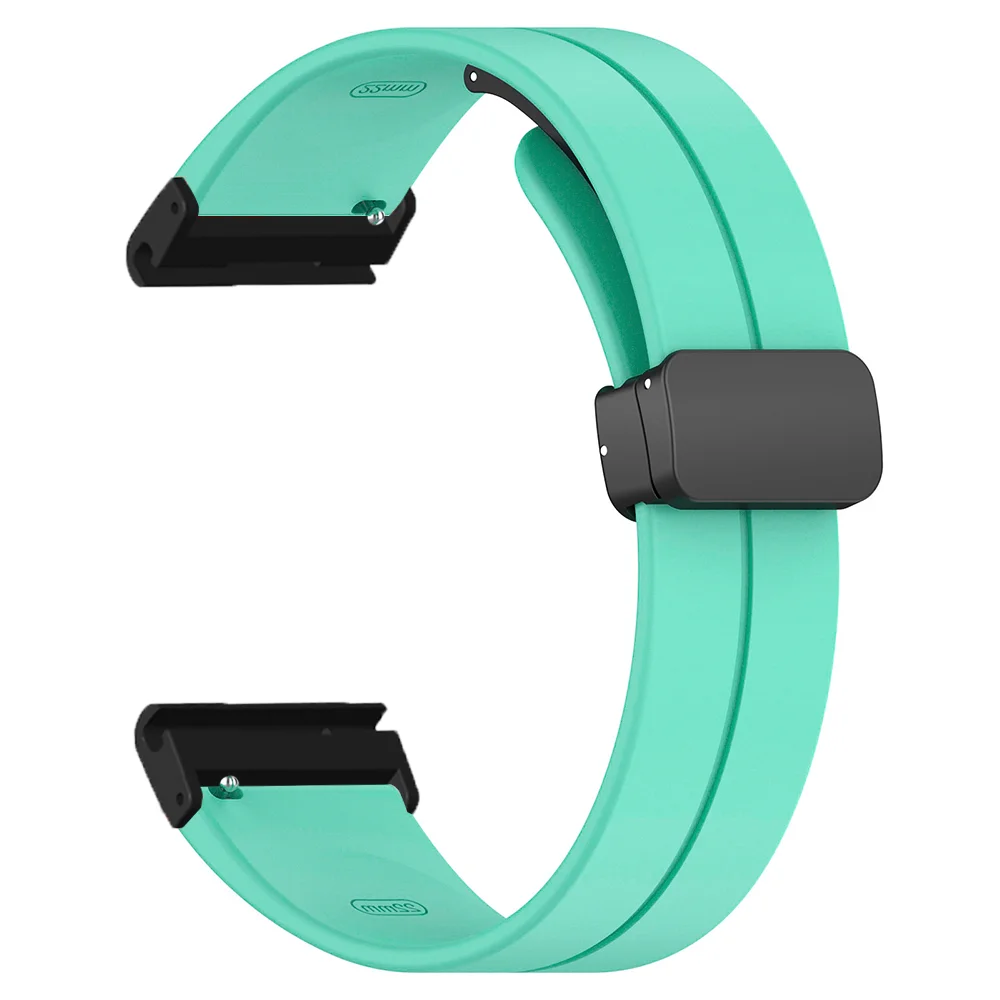 Magnetic Quick Release Silicone Bracelet with Folding Buckle