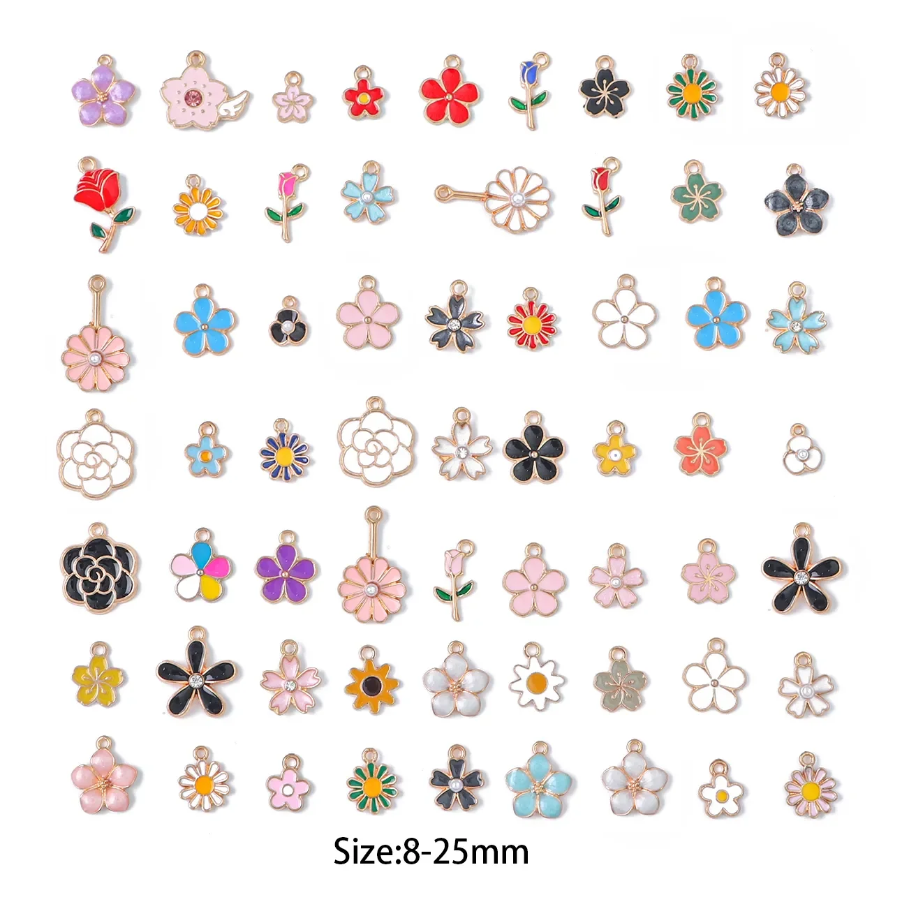20 Stück Öltropfen anhänger aus Aluminium, zufällig gemischt mit zwei Farbschemata, DIY-Armbändern, Halsketten, Accessoires, Mater – Detail 4