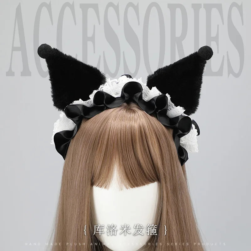 

Anime-Expo Animal Ears Headgear for Gilrs Cute Lolita Lace Headband Japanese Anime Furry Handmade Cosplay Hair Accessories