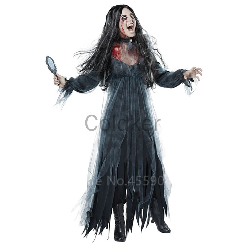 New Halloween Scary Wedding Bride Costumes for Women Cosplay Ghost Zombie Demon Vampire Dress Adult Carnival Party Disfraz