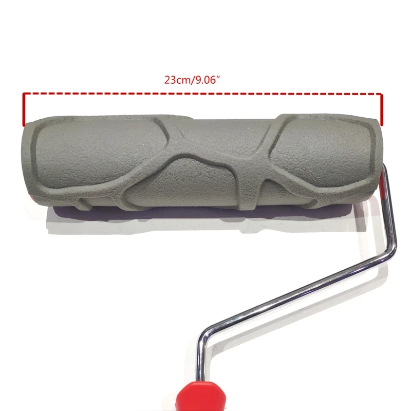 Household DIY Paint Embossing Roller Art Brush Construction Tool Brick Roller for Wall Paint Texture Rolling Flower Roll M4YD 6