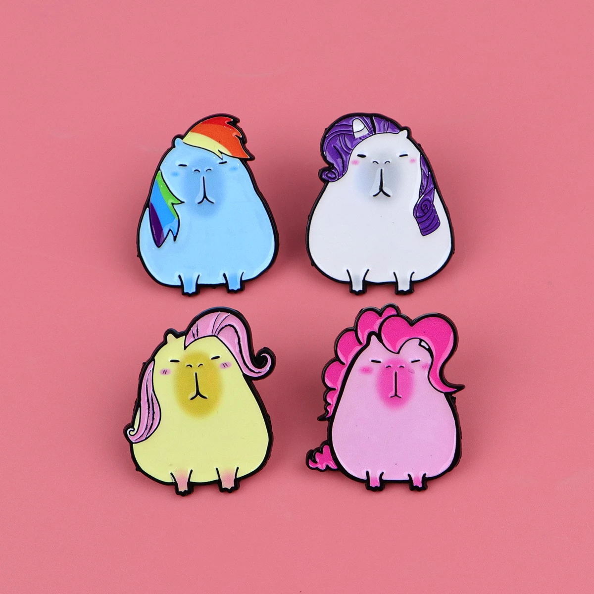Adorable Capybara Enamel Pin – Whimsical Animal Lapel Badge for Backpacks, Clothing, and Fashion Accessories