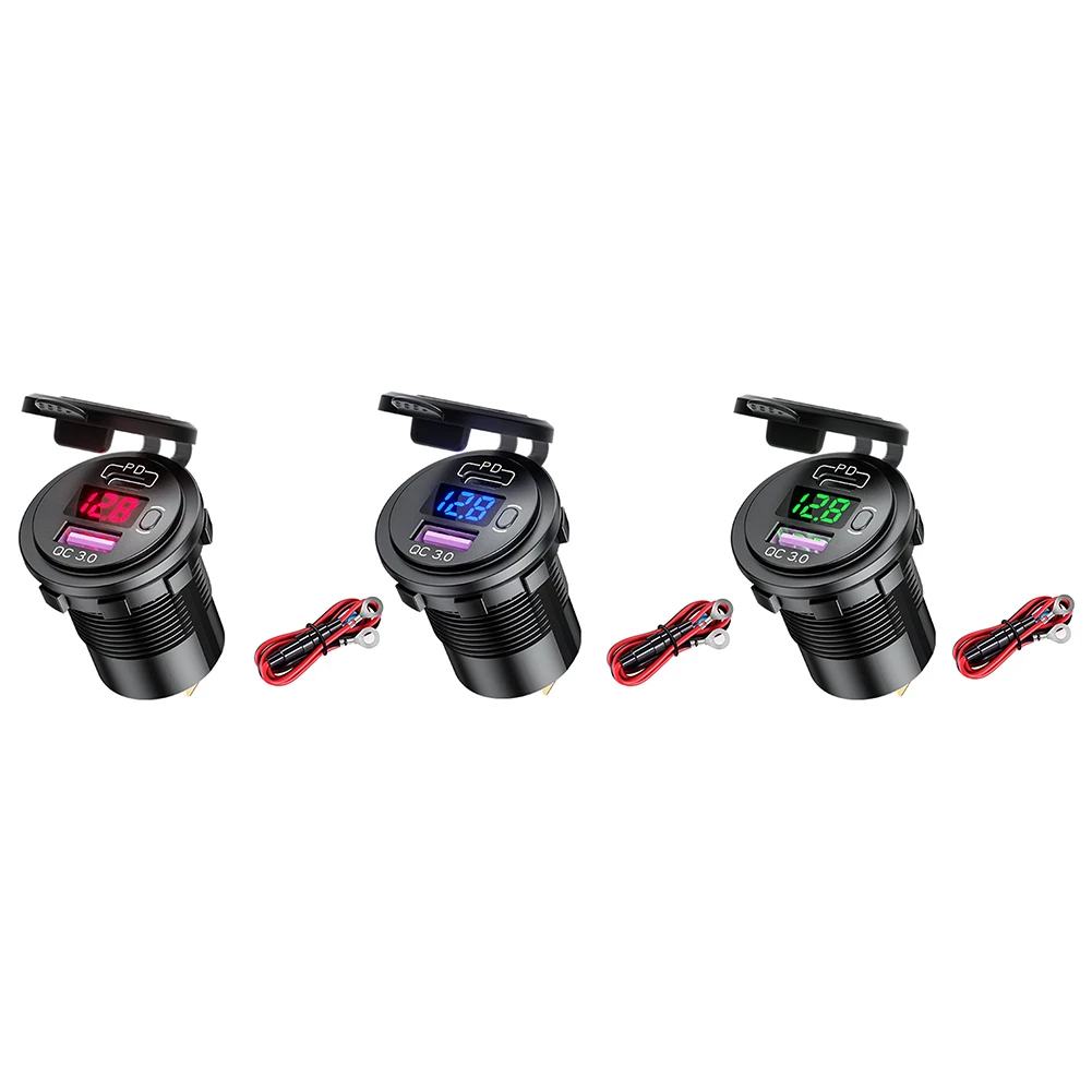  USB  ޴ , DC 12V-24V QC 3.0 PD , LED а 