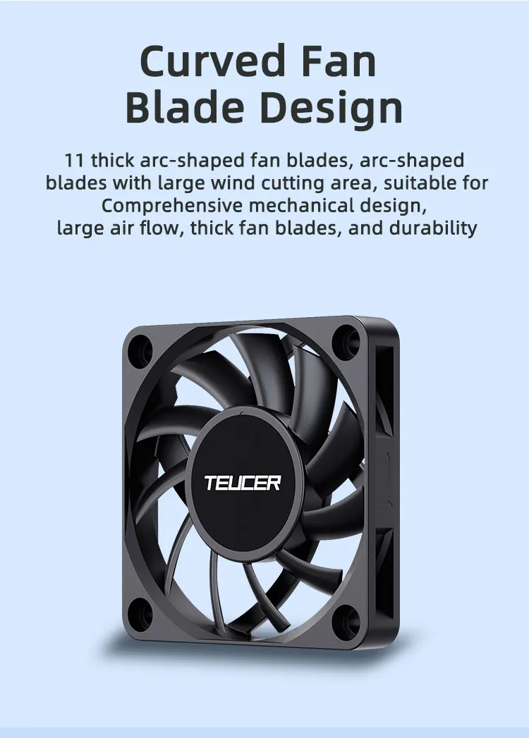 UT6010 Fan 12V 0.22A 60x60x10mm 3500RPM Suitable for Small Server, 3D Printers,