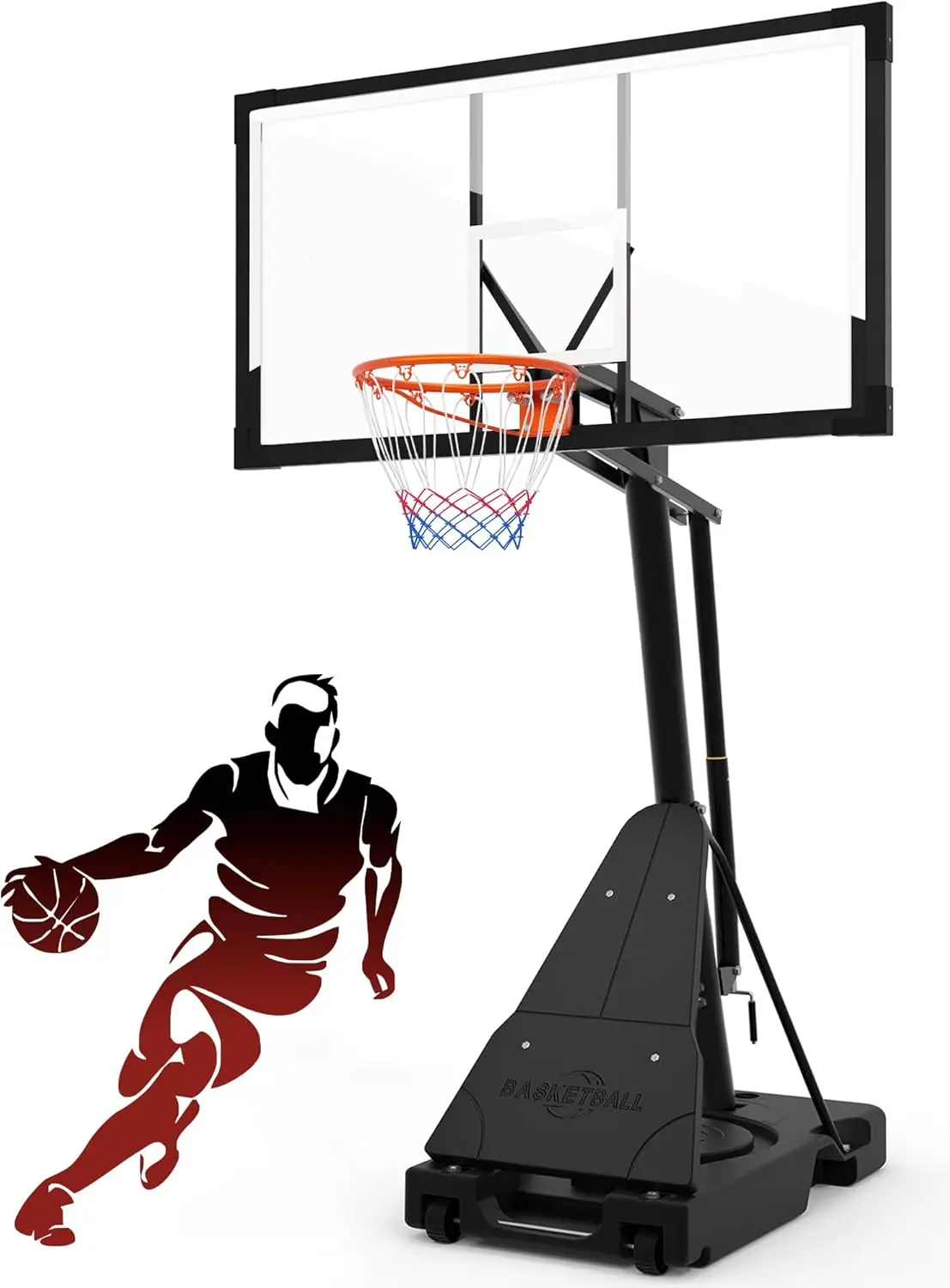 20083-28d19e.jpg Outdoor/Indoor Use, Shatterproof PC Material, 4.36 - 10FT Stepless Adjustable, Portable Basketball Hoop for All Ages