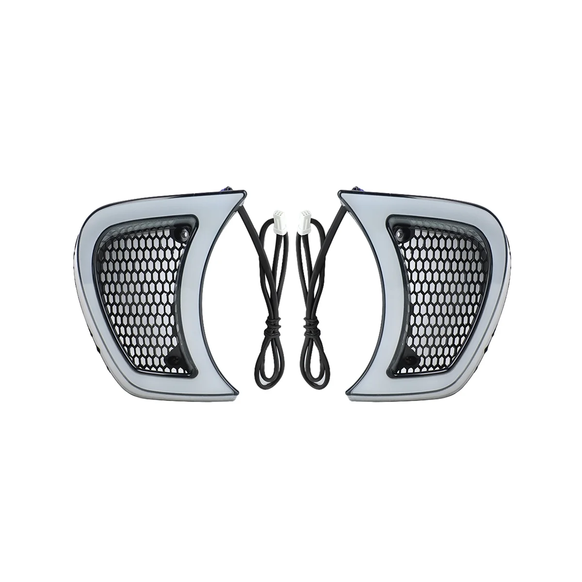 

Motorbike12V LED Headlights for Harley Road Glide After Turn Signal Light Ventilation Grille Light Daytime Running