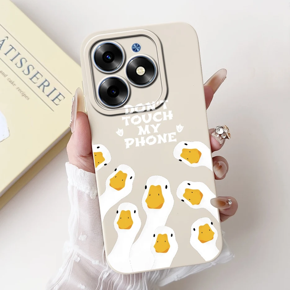 Cute Panda Cartoon Cover - Soft Silicone Case for Tecno Spark 20 Series