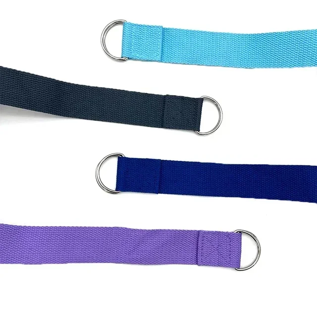 183x3.8cm Yoga Strap Cotton Exercise Yoga Belt Adjustable Woven Stretch D-Ring Buckle Fitness Stretching Bands Pilates Rope 5