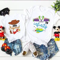 New Disney Toy Story Shirts To Infinity and Beyond Family Matching Outfits Funny Cotton Dad Mom and Me Disneyland Trip Tshirts 1